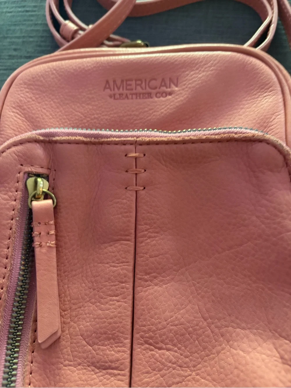 American Leather Co. Cleveland North South Crossbody Sun-kissed
